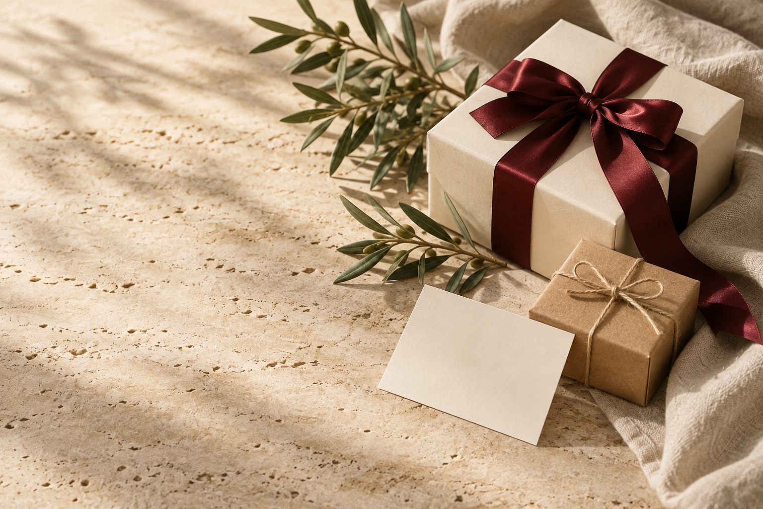 Warmly lit personalized gift details